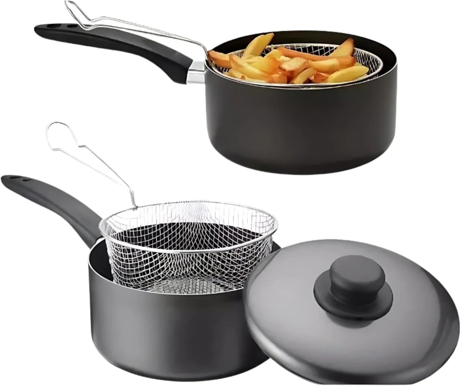 Chip Pan with Basket & Lid