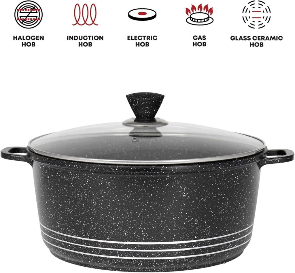 4Pc Non Stick Casserole Pot Set with Lids