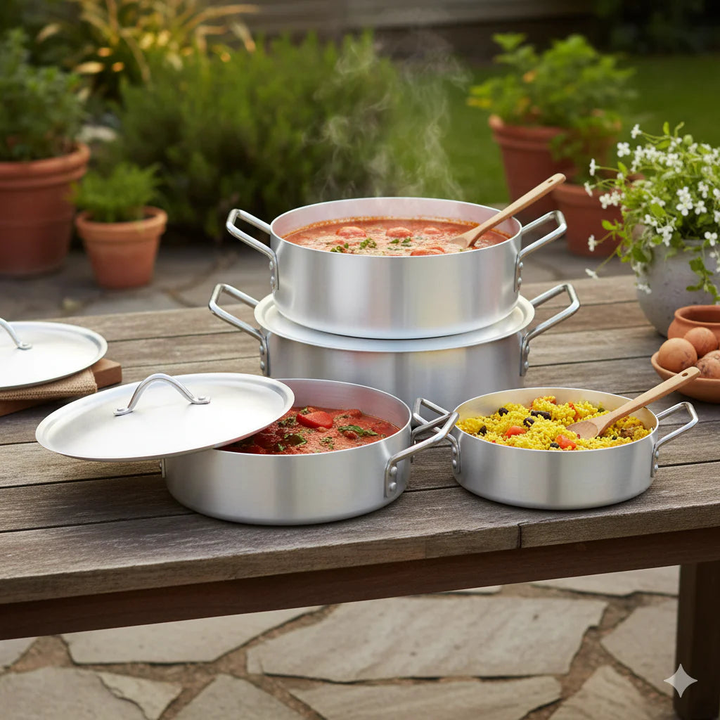 8-Piece Aluminum Fish Pot Set 3/6