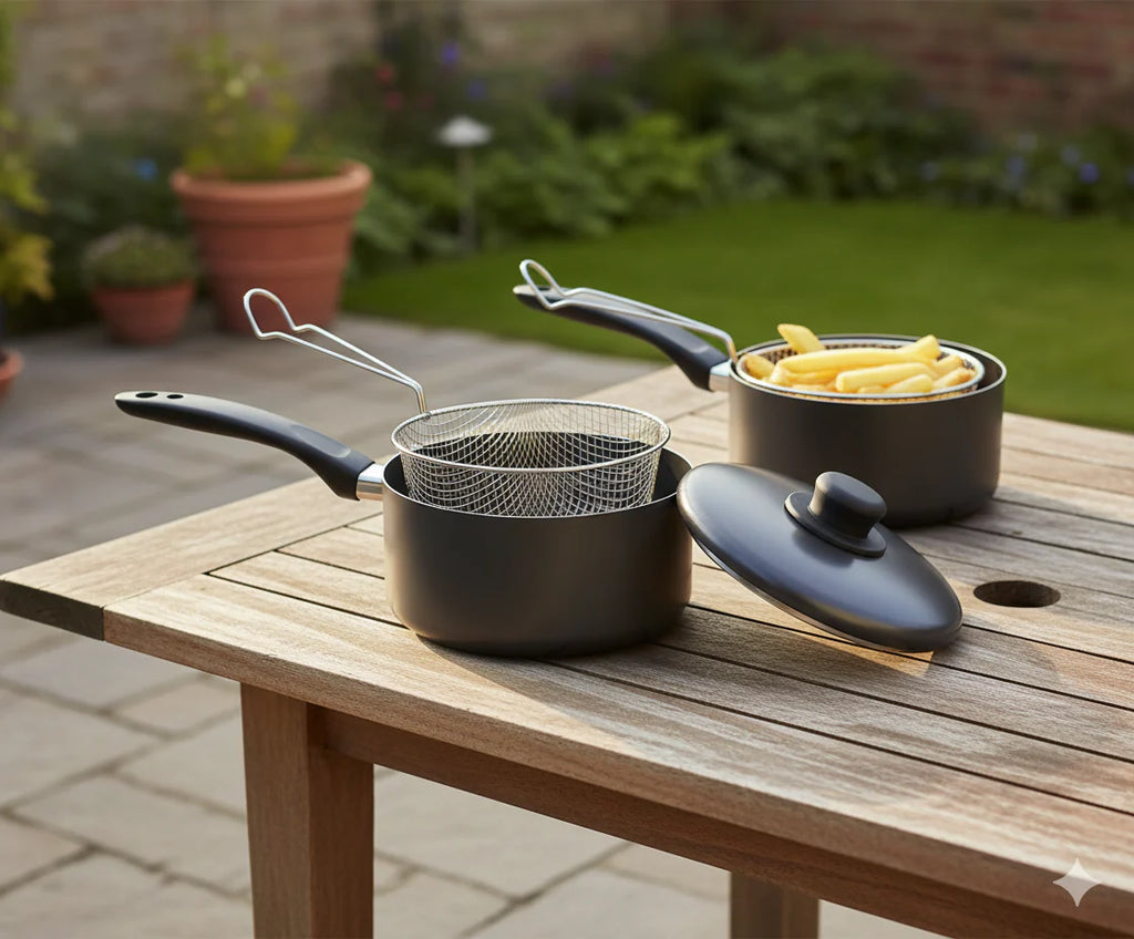 Chip Pan with Basket & Lid