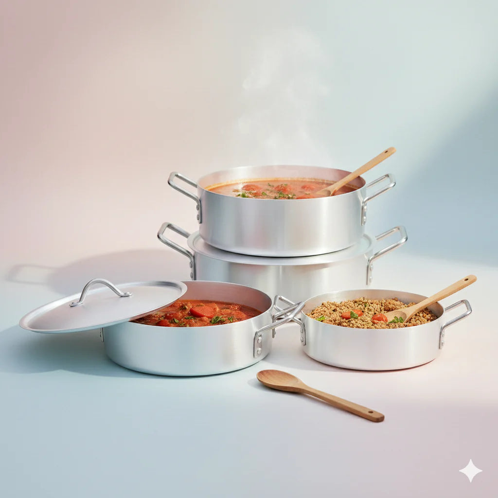 8-Piece Aluminum Fish Pot Set 3/6