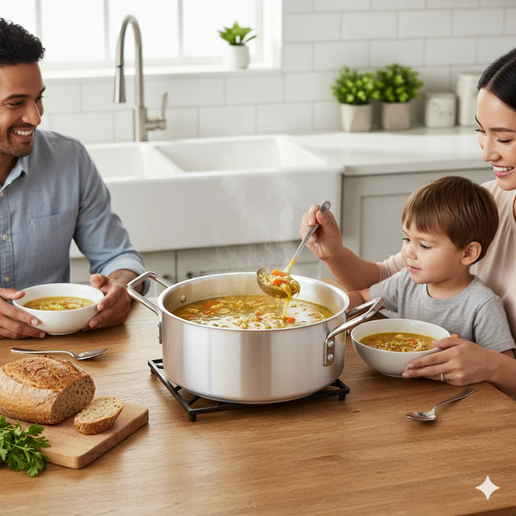 8-Piece Aluminum Fish Pot Set 3/6