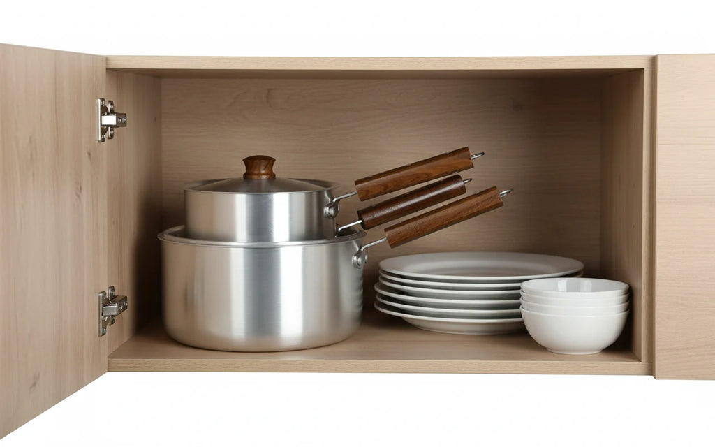 3-Piece Aluminium Saucepan Set with Lids