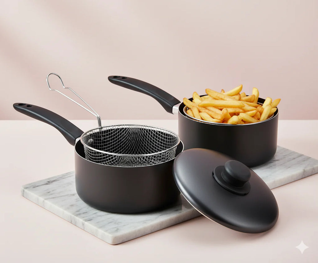 Chip Pan with Basket & Lid