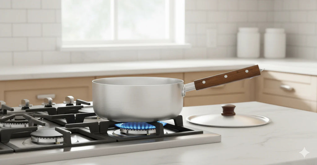 3-Piece Aluminium Saucepan Set with Lids